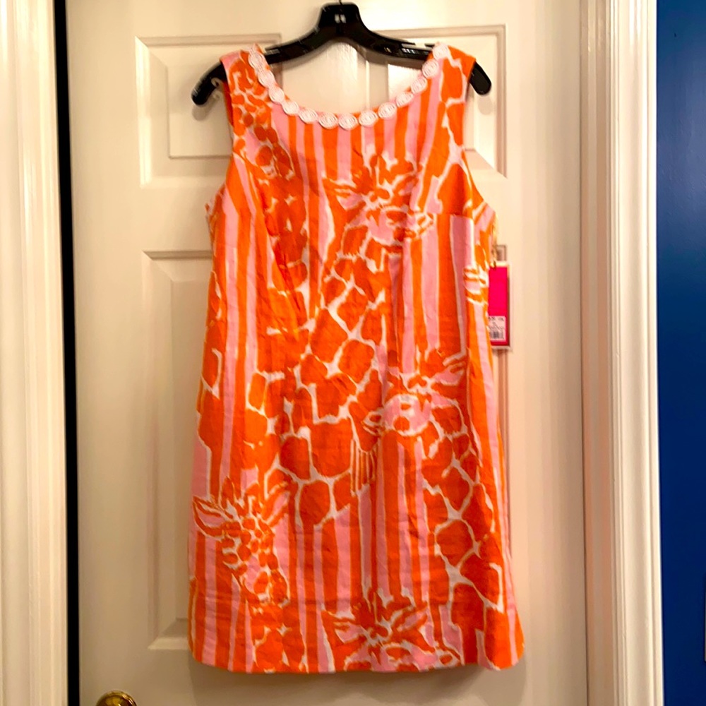 Lilly Pulitzer Target Pink/Orange Linen Dress NWT